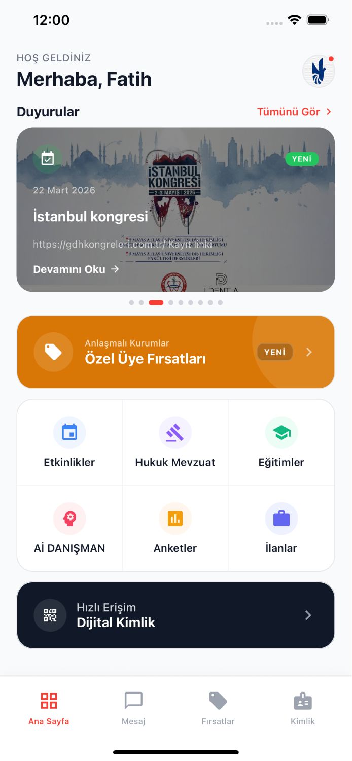 DHG Uygulama Ana Sayfa